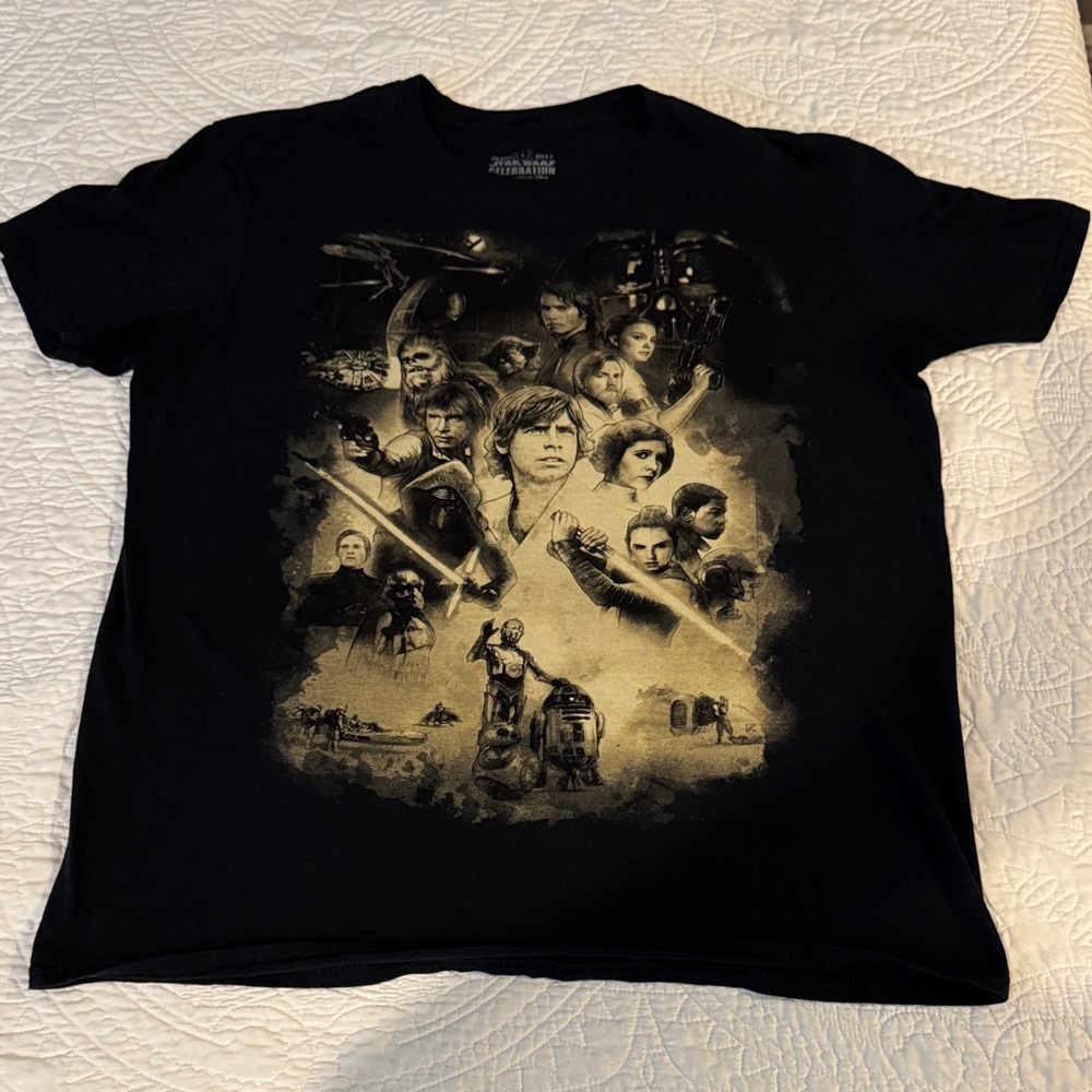 Star Wars Graphic Tee. Star Wars Celebration 2017 Collectible Shirt. Mens Large.